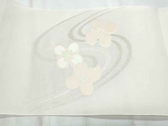 平和屋着物＊夏物　八寸名古屋帯　流水舞花文　正絹　逸品　CABJ4610fb