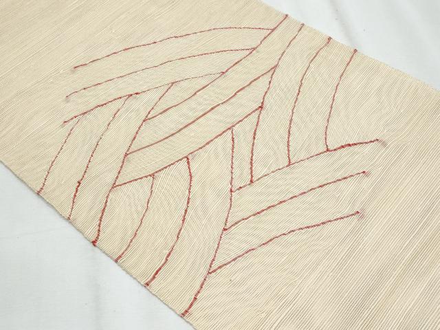 平和屋着物＊夏物　八寸名古屋帯　抽象文様　正絹　逸品　CABJ4626fb