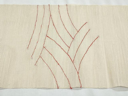 平和屋着物＊夏物　八寸名古屋帯　抽象文様　正絹　逸品　CABJ4626fb