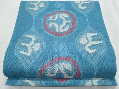 平和屋着物＊夏物　八寸名古屋帯　抽象文様　正絹　逸品　CABJ4629fb