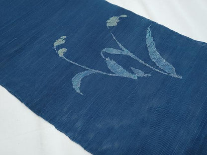 平和屋着物＊夏物　八寸名古屋帯　枝花文　正絹　逸品　CABJ4632fb