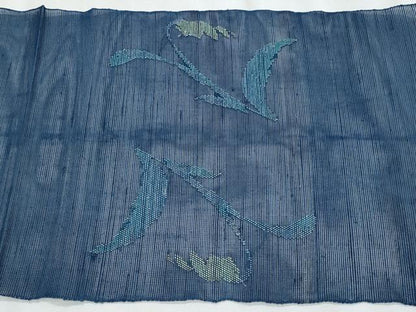 平和屋着物＊夏物　八寸名古屋帯　枝花文　正絹　逸品　CABJ4632fb