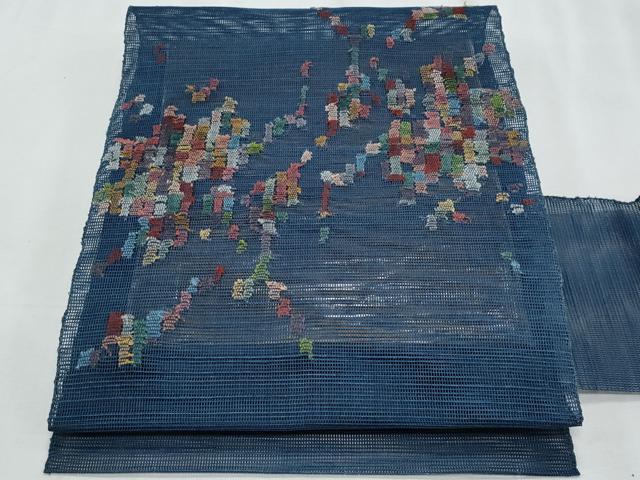 平和屋着物＊夏物　八寸名古屋帯　抽象文様　正絹　逸品　CABJ4636fb