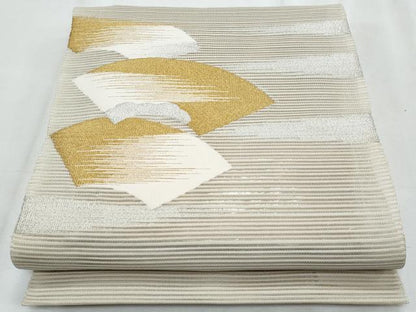 平和屋着物＊夏物　八寸名古屋帯　絽綴れ　地紙重　金銀糸　正絹　逸品　CABJ4637fb