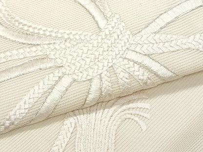 平和屋着物＊夏物　九寸開き名古屋帯　総刺繍　駒刺繍　結び紐文　正絹　逸品　CABJ4642fb