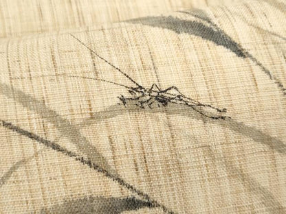 平和屋着物＊夏物　九寸開き名古屋帯　手描き　夏虫　麻　逸品　CABJ4644fb
