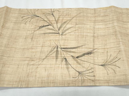 平和屋着物＊夏物　九寸開き名古屋帯　手描き　夏虫　麻　逸品　CABJ4644fb