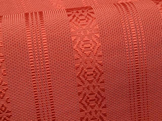 平和屋着物＊夏物　本場筑前博多織　八寸名古屋帯　紗献上　赤丹色　正絹　逸品　CABJ4651fb
