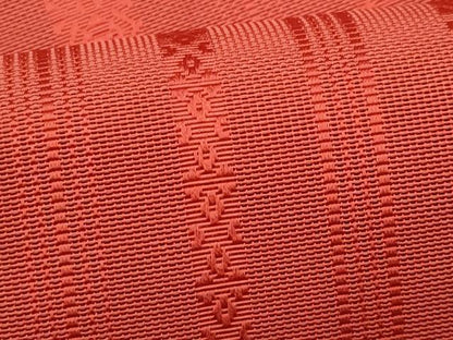 平和屋着物＊夏物　本場筑前博多織　八寸名古屋帯　紗献上　赤丹色　正絹　逸品　CABJ4651fb