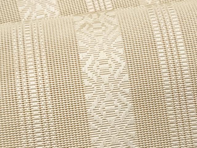 平和屋着物＊夏物　本場筑前博多織　八寸名古屋帯　紗献上　白橡色　正絹　逸品　CABJ4654fb