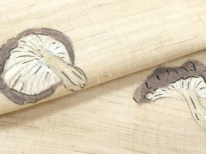平和屋着物＊夏物　九寸名古屋帯　手描き　成り物　麻　逸品　CABJ4658fb