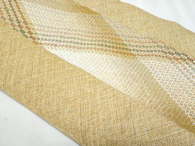 平和屋着物＊夏物　八寸名古屋帯　正倉院平組　間道　滋賀喜織物謹製　証紙付き　正絹　逸品　CABJ4661fb