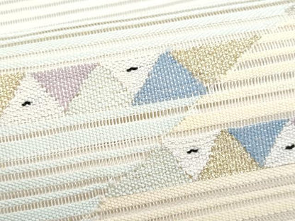 平和屋着物＊夏物　八寸名古屋帯　絽綴れ　横段文　金銀糸　正絹　逸品　CABJ4667fb
