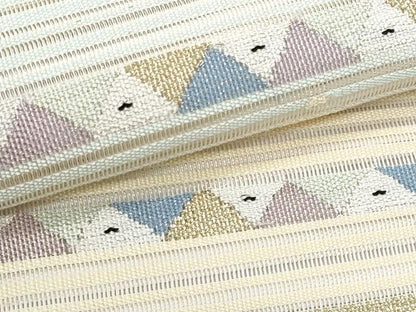 平和屋着物＊夏物　八寸名古屋帯　絽綴れ　横段文　金銀糸　正絹　逸品　CABJ4667fb