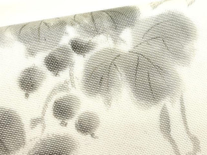平和屋着物＊夏物　九寸開き名古屋帯　手描き　葡萄蔦の葉文　正絹　逸品　CABJ4671fb