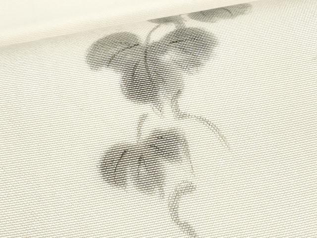 平和屋着物＊夏物　九寸開き名古屋帯　手描き　葡萄蔦の葉文　正絹　逸品　CABJ4671fb