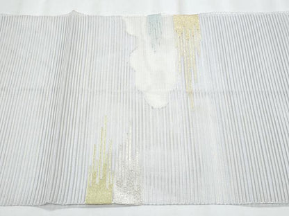平和屋着物＊夏物　八寸名古屋帯　絽綴れ　雲取り　金銀糸　正絹　逸品　CABJ4672fb