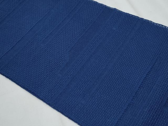 平和屋着物＊夏物　八寸名古屋帯　霞文　色無地　紺色　正絹　逸品　CABJ4693fb