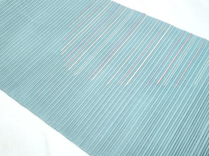 平和屋着物＊夏物　八寸名古屋帯　絽綴れ　横段文　正絹　逸品　CABJ4695fb