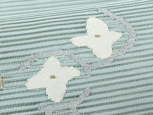 平和屋着物＊夏物　八寸名古屋帯　絽綴れ　片輪車　金銀糸　正絹　逸品　CABJ4696fb