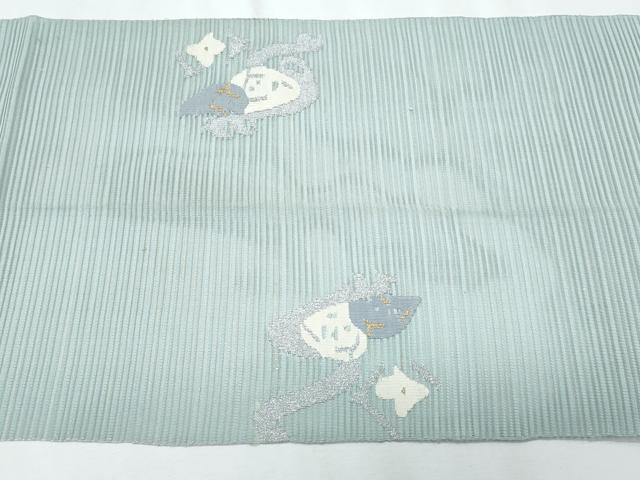 平和屋着物＊夏物　八寸名古屋帯　絽綴れ　片輪車　金銀糸　正絹　逸品　CABJ4696fb