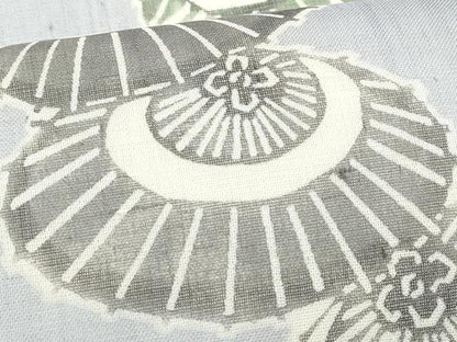 平和屋着物＊夏物　絹芭蕉　九寸名古屋帯　型染め　番傘　正絹　逸品　CABJ4703fb