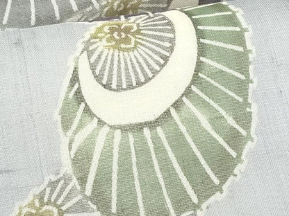 平和屋着物＊夏物　絹芭蕉　九寸名古屋帯　型染め　番傘　正絹　逸品　CABJ4703fb