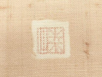 平和屋着物＊夏物　九寸名古屋帯　作家物　ろうけつ染め　紬地　舞花文　正絹　逸品　CABJ4707fb