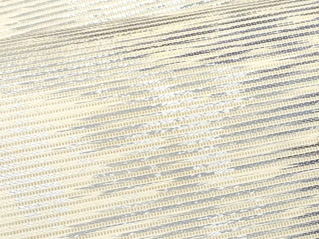 平和屋着物＊夏物　九寸名古屋帯　霞文　銀糸　正絹　逸品　CABJ4709fb
