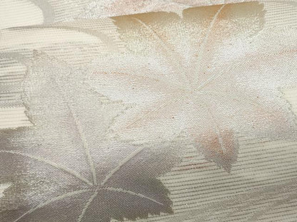 平和屋着物＊夏物　九寸名古屋帯　竜田川　金銀糸　正絹　逸品　CABJ4710fb