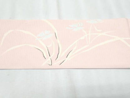 平和屋着物＊夏物　絽塩瀬　九寸名古屋帯　枝花文　正絹　逸品　CABJ4713fb