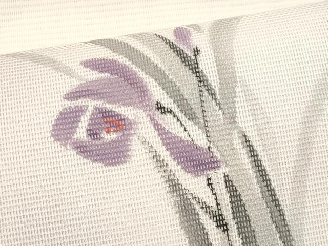 平和屋着物＊夏物　九寸名古屋帯　作家物　手描き　草花文　正絹　逸品　CABJ4718fb