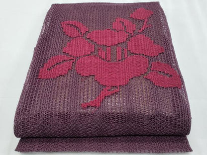 平和屋着物＊夏物　八寸古屋帯　羅　枝花文　正絹　逸品　CABJ4722fb