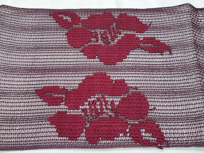 平和屋着物＊夏物　八寸古屋帯　羅　枝花文　正絹　逸品　CABJ4722fb