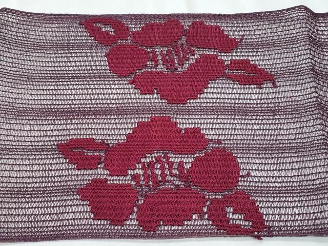 平和屋着物＊夏物　八寸古屋帯　羅　枝花文　正絹　逸品　CABJ4722fb