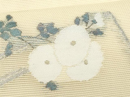 平和屋着物＊夏物　九寸開き名古屋帯　万寿菊　金銀糸　正絹　逸品　CABJ4729fb
