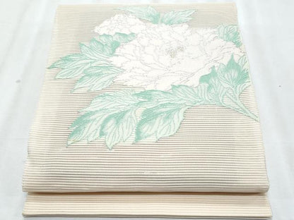 平和屋着物＊夏物　八寸名古屋帯　絽綴れ　枝花文　金銀糸　正絹　逸品　CABJ4731fb