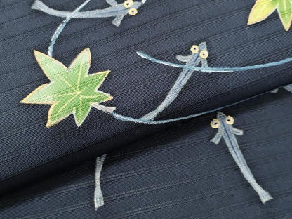 平和屋着物＊夏物　絽塩瀬　九寸名古屋帯　魚　金彩　正絹　逸品　CABJ4733fb