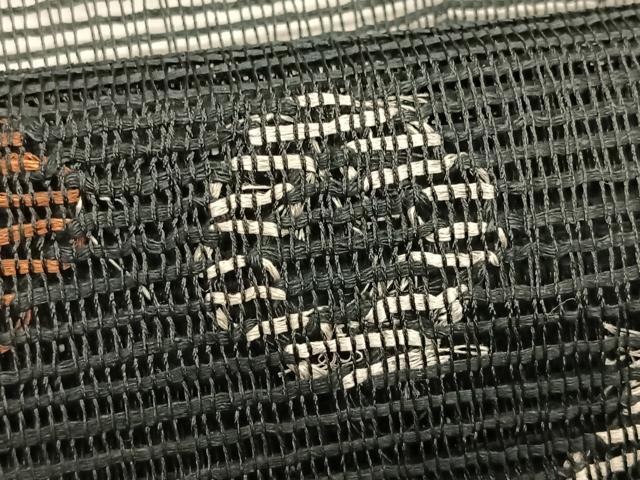 平和屋着物＊夏物　八寸名古屋帯　羅　抽象文様　黒地　正絹　逸品　CABJ4739fb