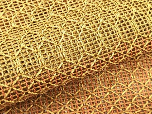 平和屋着物＊夏物　八寸名古屋帯　羅　幾何学文様　正絹　逸品　CABJ4741fb