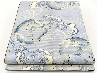 平和屋着物＊夏物　アンティーク　大正ロマン　丸帯　龍　正絹　逸品　CABJ4744fb