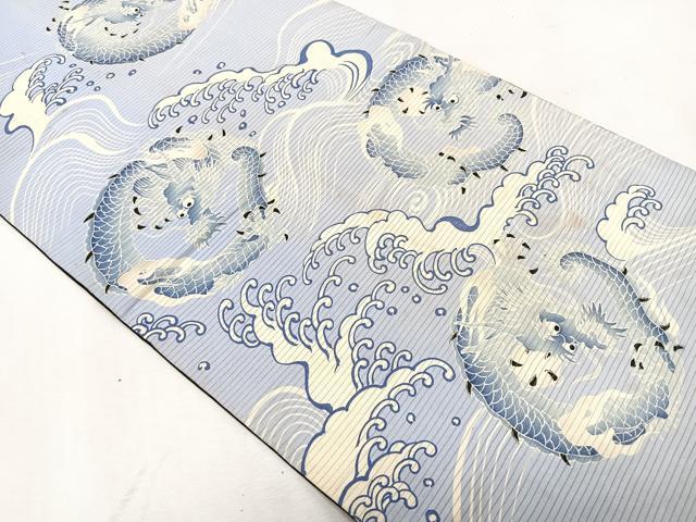 平和屋着物＊夏物　アンティーク　大正ロマン　丸帯　龍　正絹　逸品　CABJ4744fb