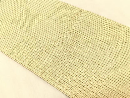 平和屋着物＊夏物　八寸名古屋帯　市松文様　正絹　逸品　CABJ4746fb