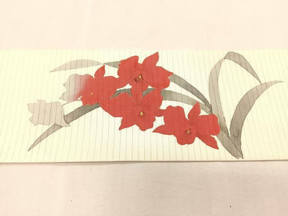 平和屋着物＊夏物　絽塩瀬　九寸名古屋帯　手描き　草花文　金彩　正絹　逸品　CABJ4751fb