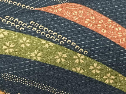 平和屋着物＊夏物　全通　九寸名古屋帯　流線文　正絹　逸品　CABJ4757fb