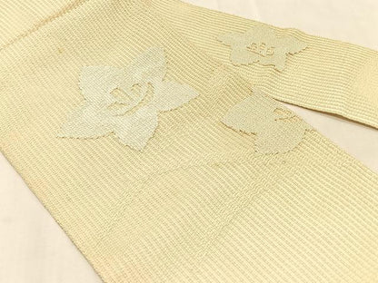 平和屋着物＊夏物　九寸名古屋帯　桔梗文　正絹　逸品　CABJ4759fb