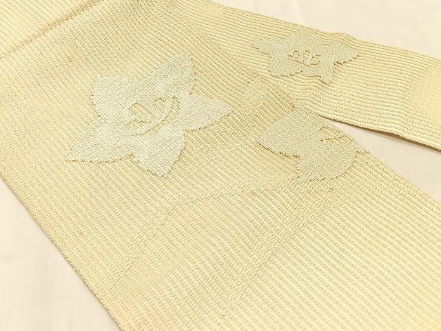 平和屋着物＊夏物　九寸名古屋帯　桔梗文　正絹　逸品　CABJ4759fb