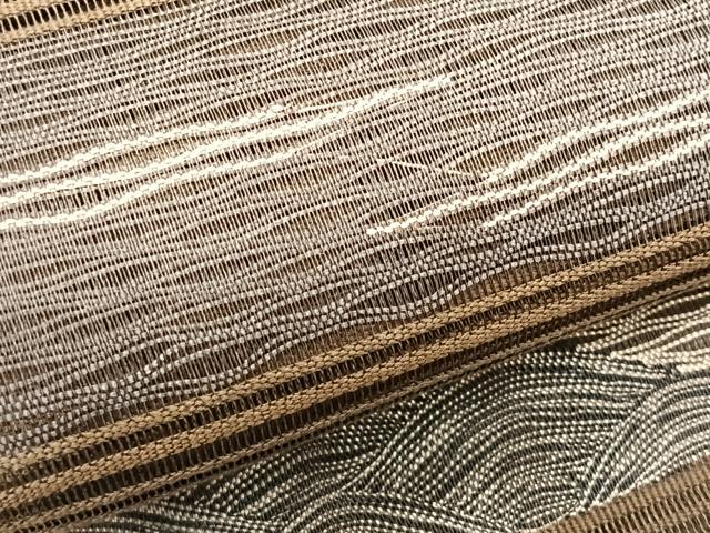 平和屋着物＊夏物　八寸名古屋帯　絽綴れ　横段文　正絹　逸品　CABJ4762fb