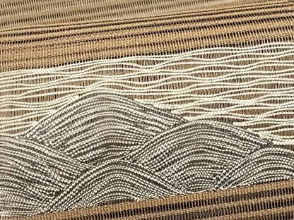 平和屋着物＊夏物　八寸名古屋帯　絽綴れ　横段文　正絹　逸品　CABJ4762fb