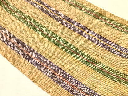 平和屋着物＊希少　夏物　アットゥシ織　オヒョウ　おひょう　アイヌ　八寸名古屋帯　間道　逸品　CABJ4763fb